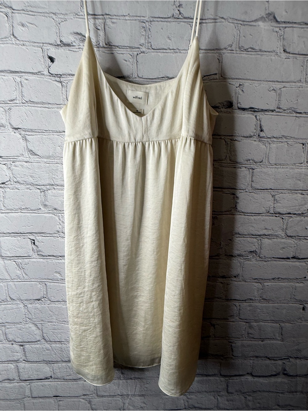 Wilfred Cream Spaghetti-Strap Summer Dress size medium